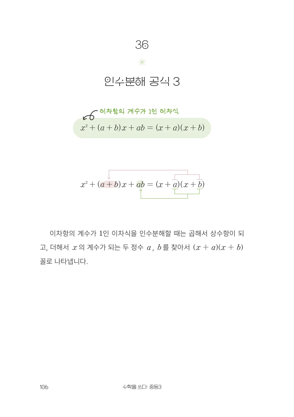 인수분해 공식 3 개념 원문 페이지