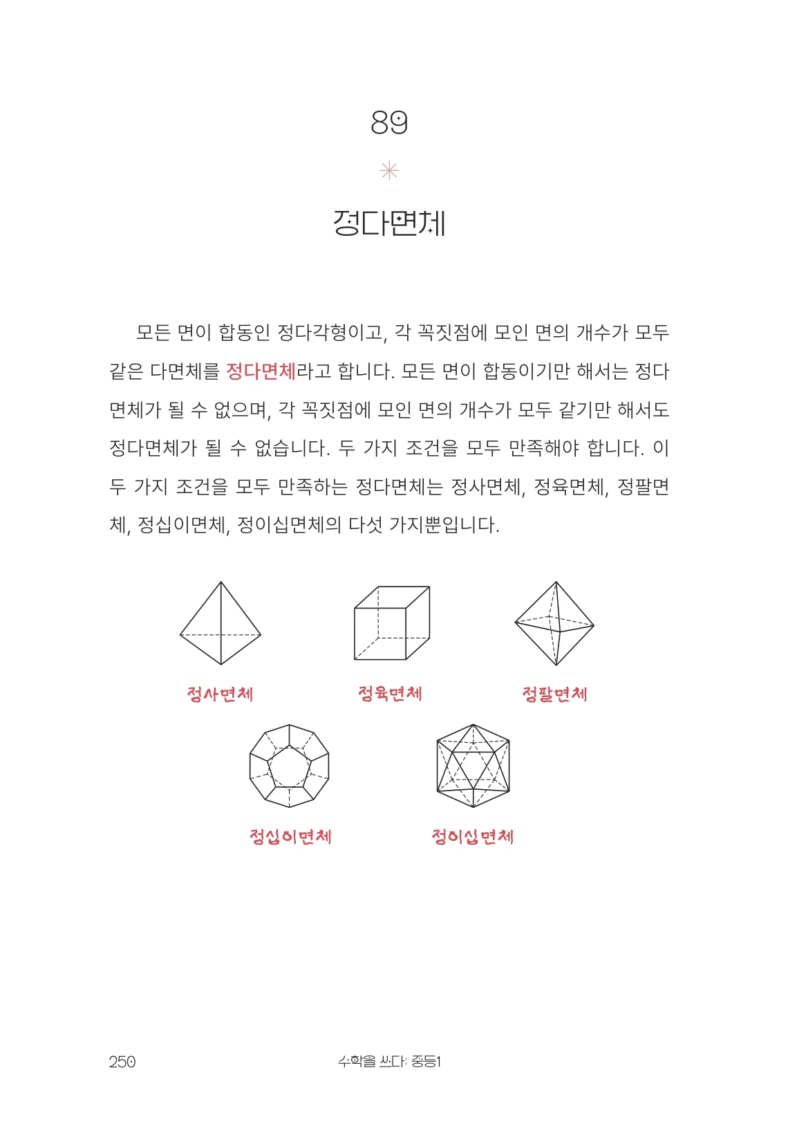 정다면체 개념 원문 페이지